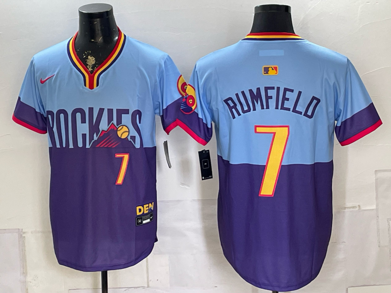 Men Colorado Rockies #7 Rumfield blue MLB 2026 jersey 080401->colorado rockies->MLB Jersey